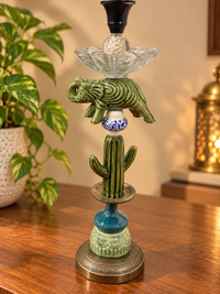 Elephant & Cactus Eclectic Candle Holder