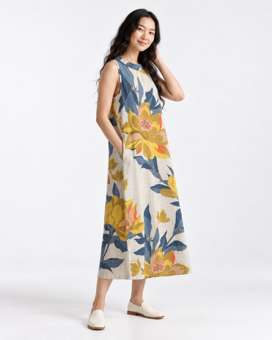 Floral willow Midi Dress