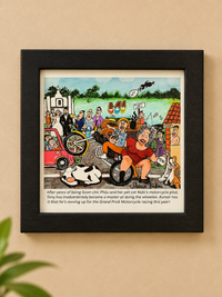 Goan Chic Philu Framed Comic Artwork | Souvenier From Goa
