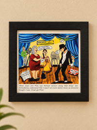 Goan Chic Philu Framed Comic Artwork | Souvenier From Goa