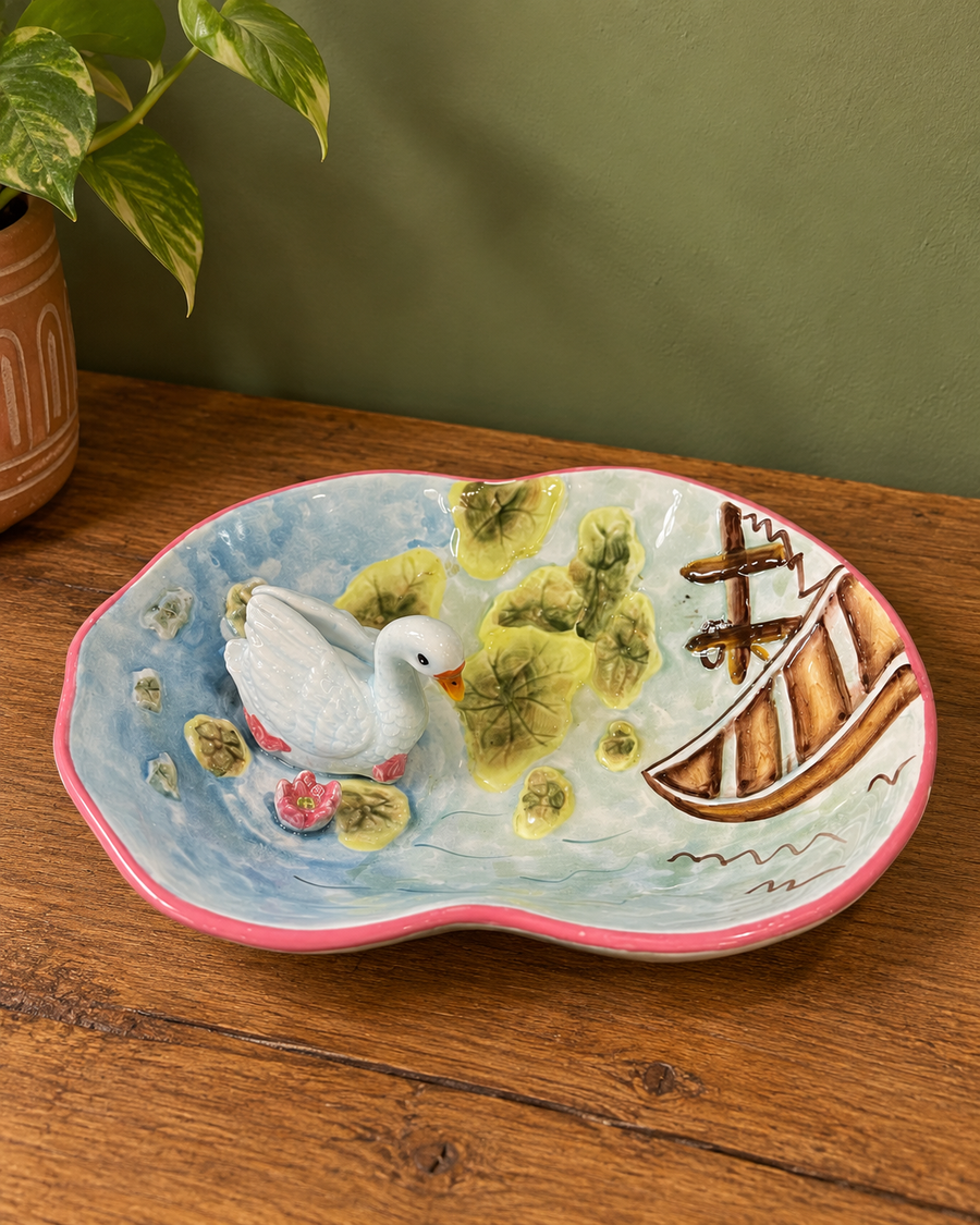 3D Ceramic Swan Bowl | Platter