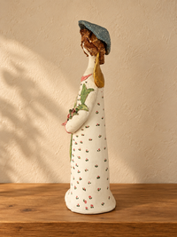 Big Ceramic Angel With Hat Figuirine