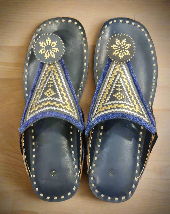 Leather Zari Work Chappals