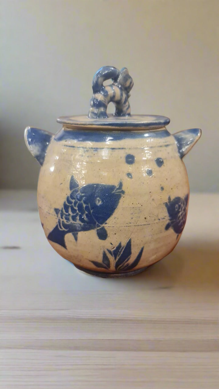 SeaThemed Jar with lid