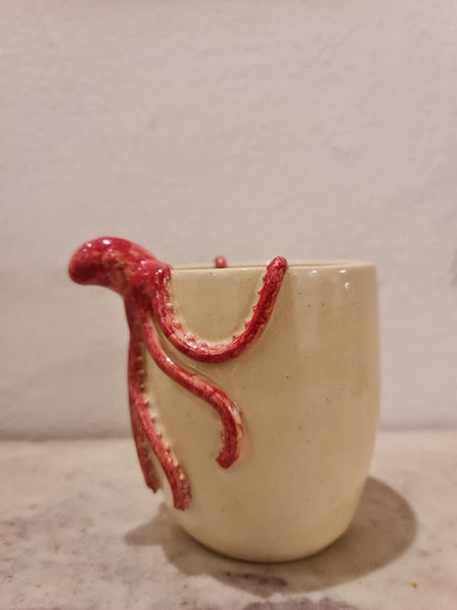 Coffee Mug of Octopus RED