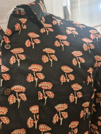 Midnight Bloom Cotton Shirt