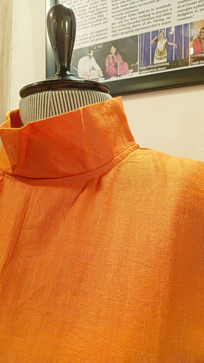 ALMEDA DRESS  [SHINNY TANGERINE]