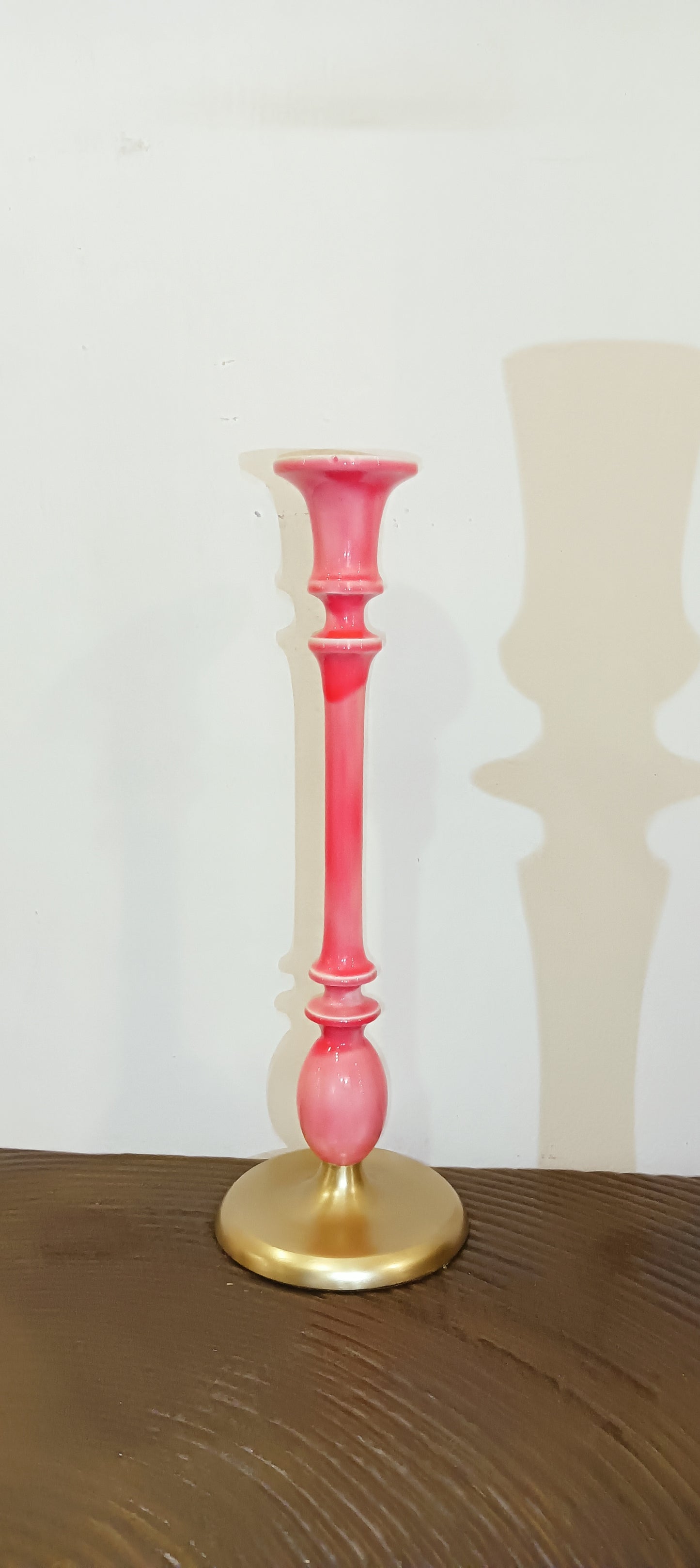 Pink Metal Candle Stand