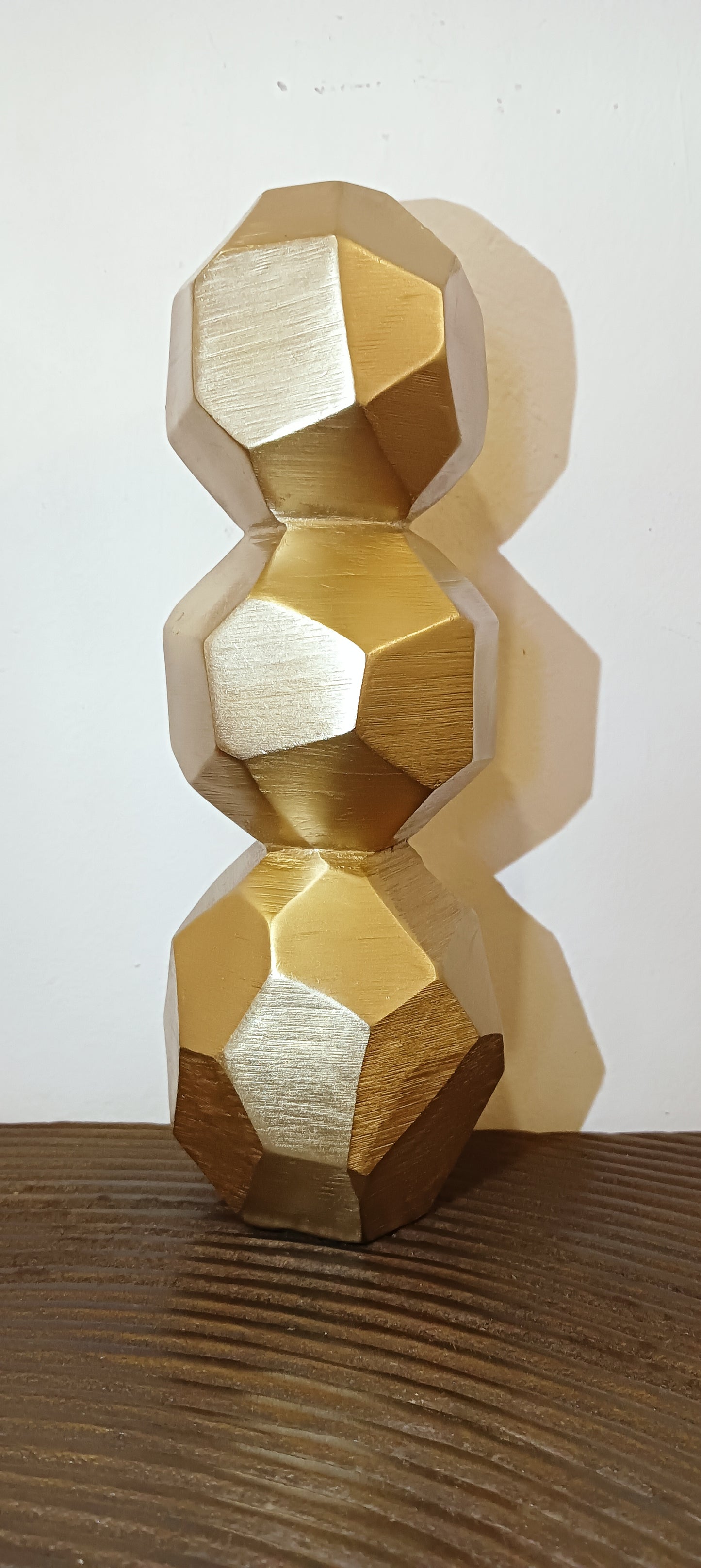 Golden Cubic Candle Stand