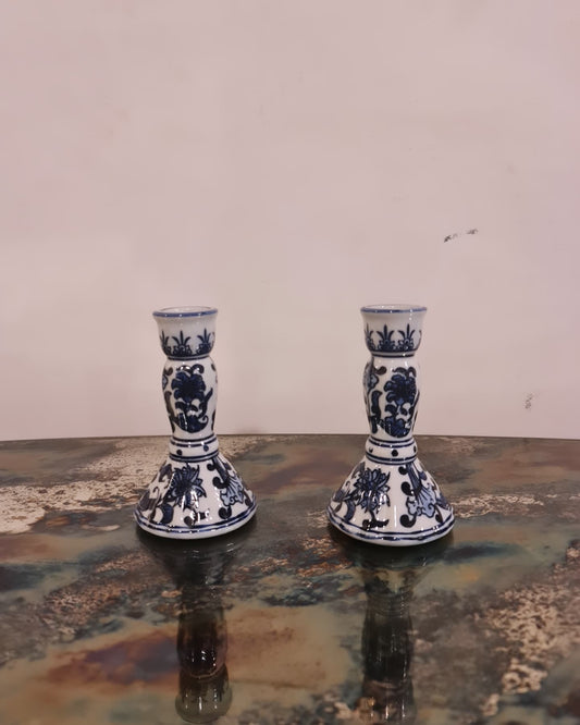 Blue Pottery Small Candle Stand Each