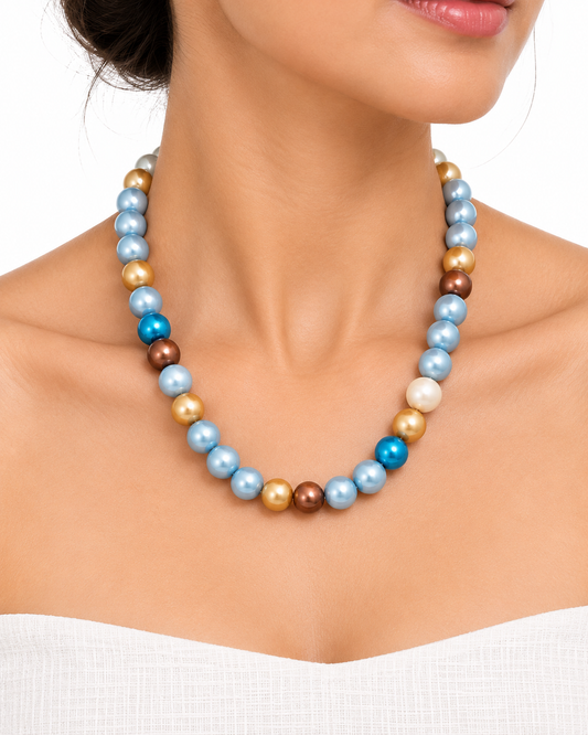 Multi Coloured Pearl Necklace