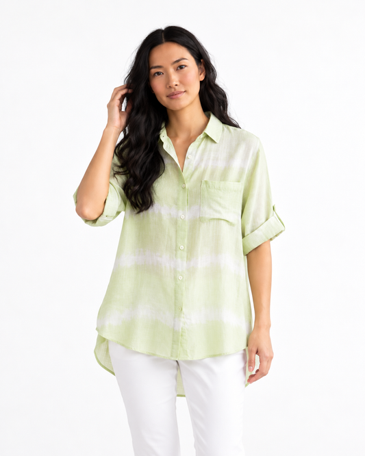 Lime green Hand-Dyed Shirt