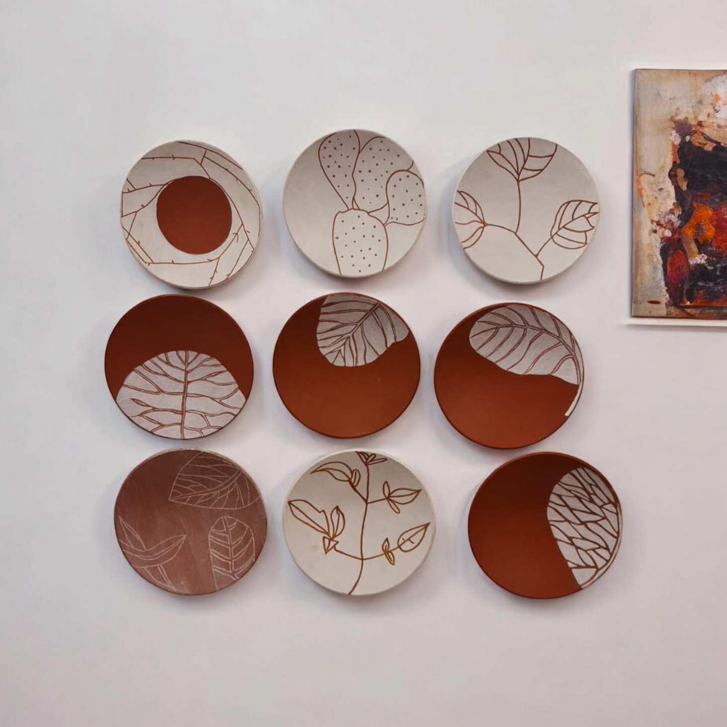 Terracota Round Painting Plate