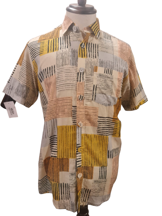 Cotton Printed Yellow Shirt