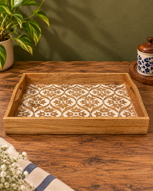 Hand Carved Wooden Tray