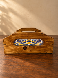 Wooden Tray With Azulejos Tile