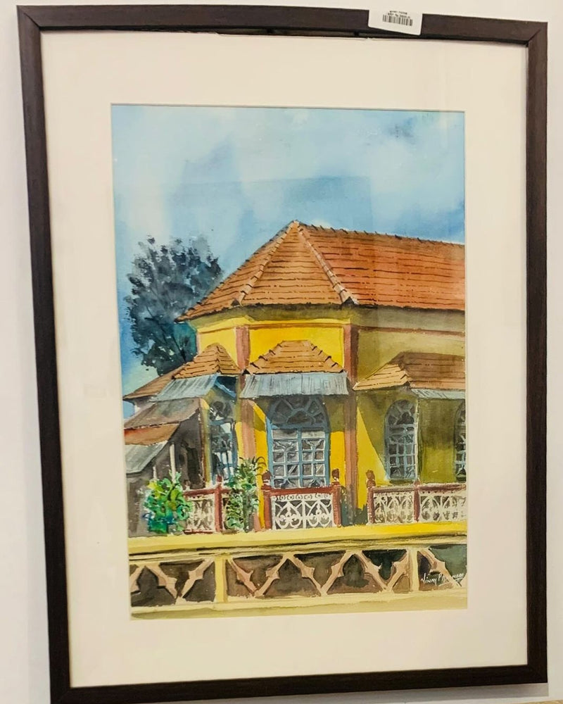 Traditional Heritage House Watercolor Painting