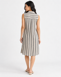 Linen Black & White Shirt Dress | Beach Dress