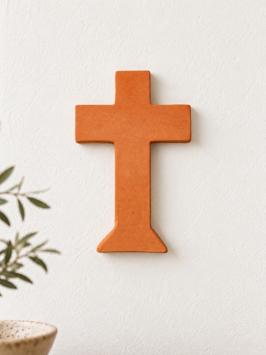 Terracotta Cross Wall Hanging