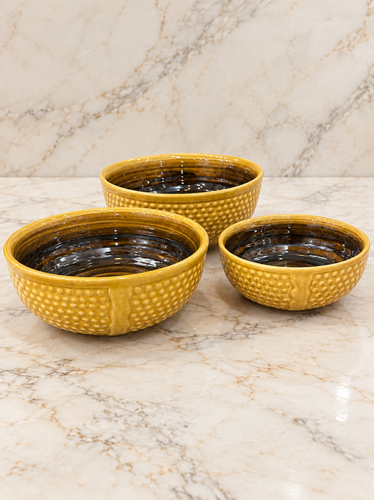 Carney Yellow Bowl Set