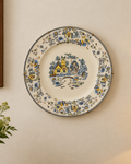 White Floral Cottage Garden Wall Plate