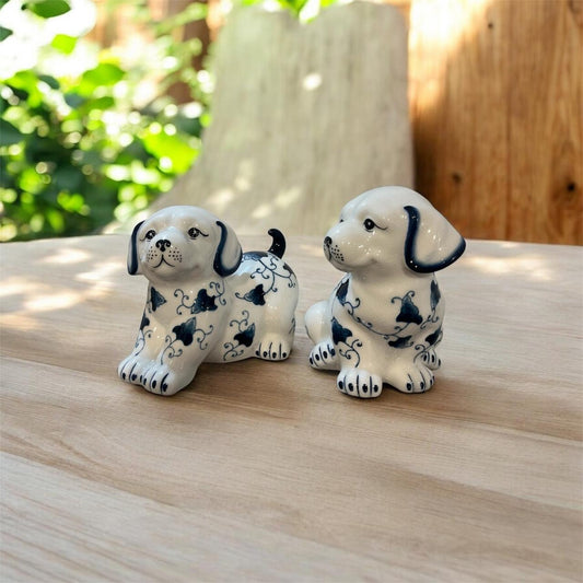 Ceramic Puppy Pair.