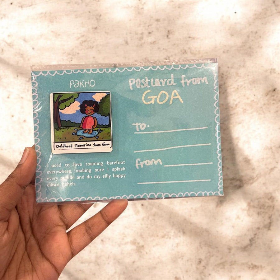 Goa-inspired postcards.
