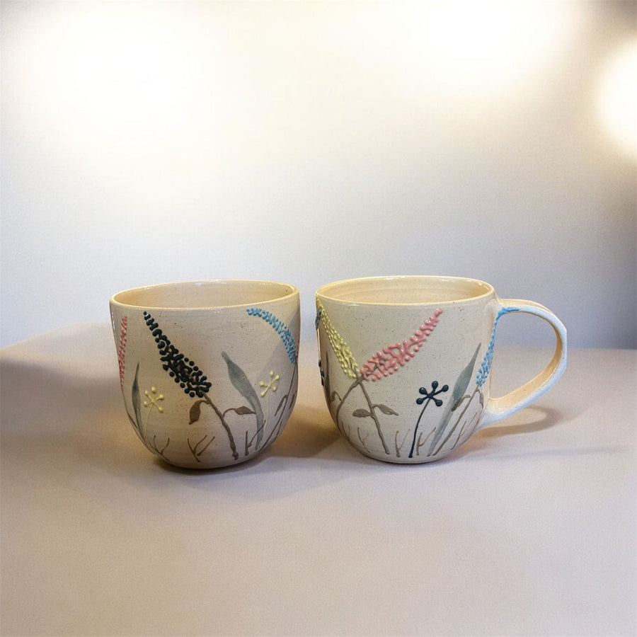 Hand-carved coffee mug.