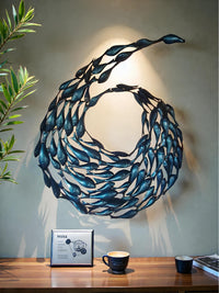 Metal Wall Art - School Of 92 Fishes