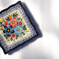 Square floral platter