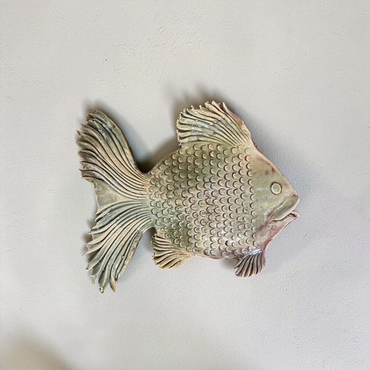 Ceramic Fish Wall Art - green.