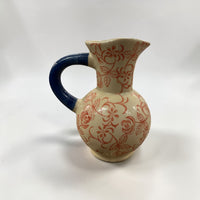 Floral Vine Ceramic Pitcher
