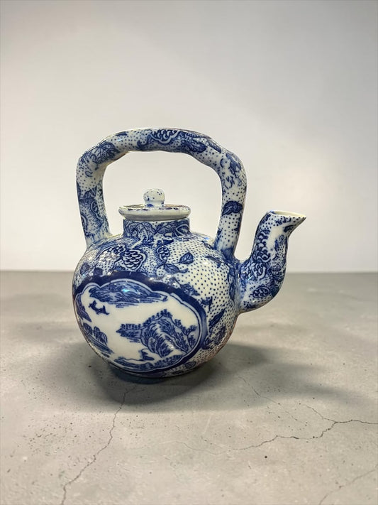Blue Ceramic kettle 600ml