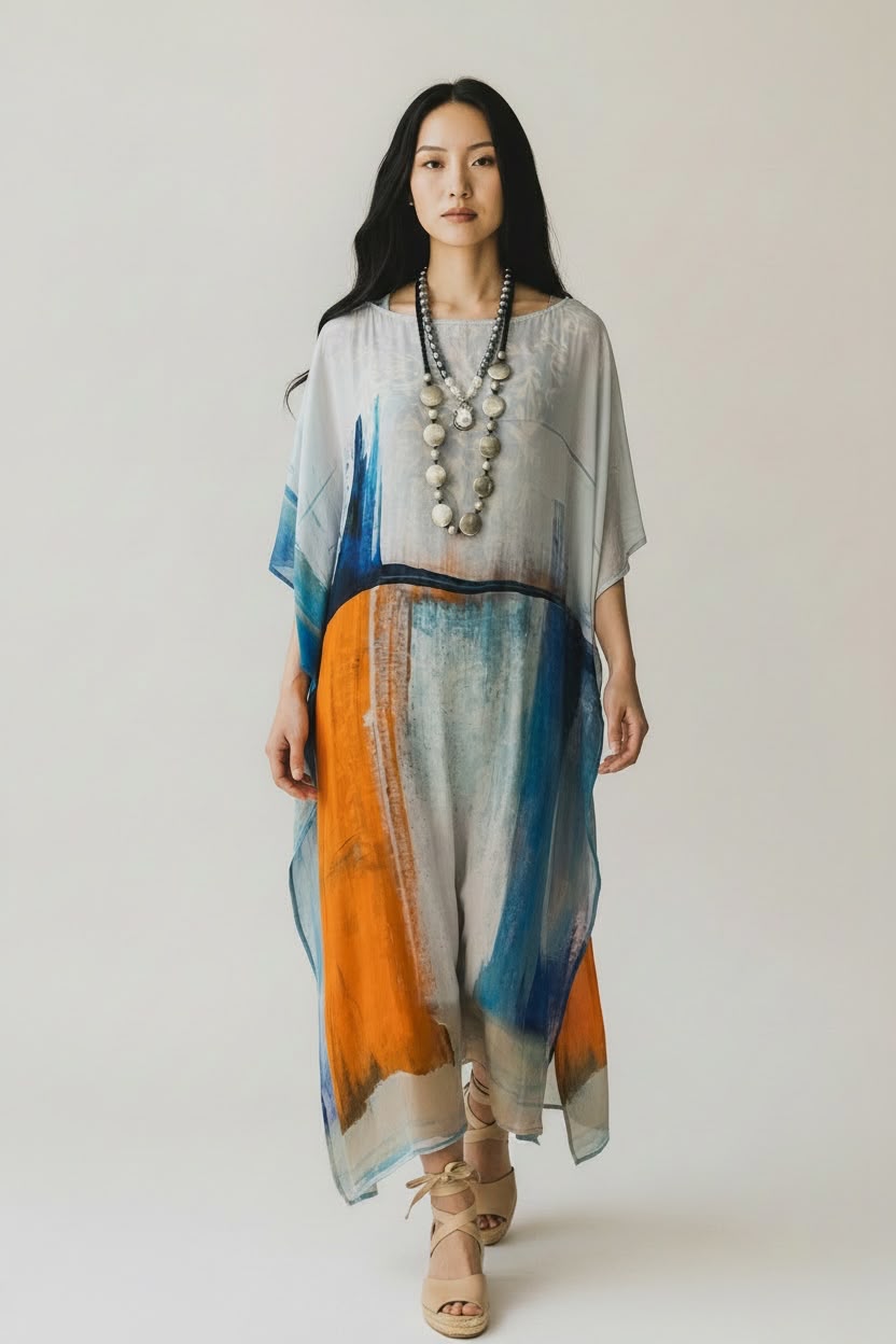 Azure Ember Kaftan