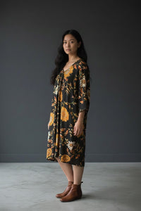 Black floral dress