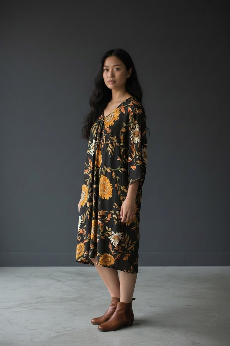 Black floral dress