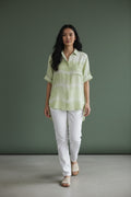 Lime green hand-dyed shirt