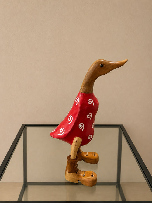 Tropical woooden red Duck