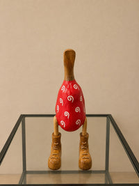 Tropical woooden red Duck