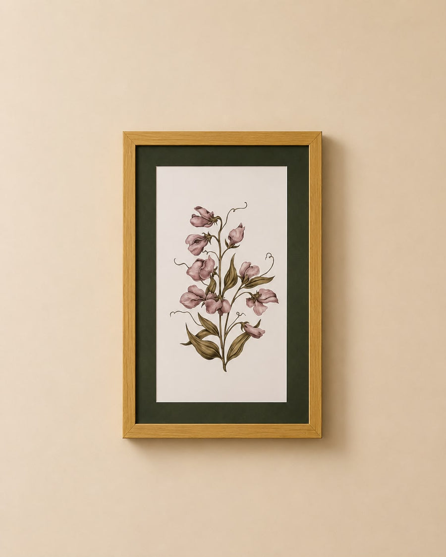 Handpainted Floral Green Frames (each)