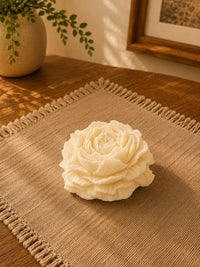 Peony Shaped White Candle