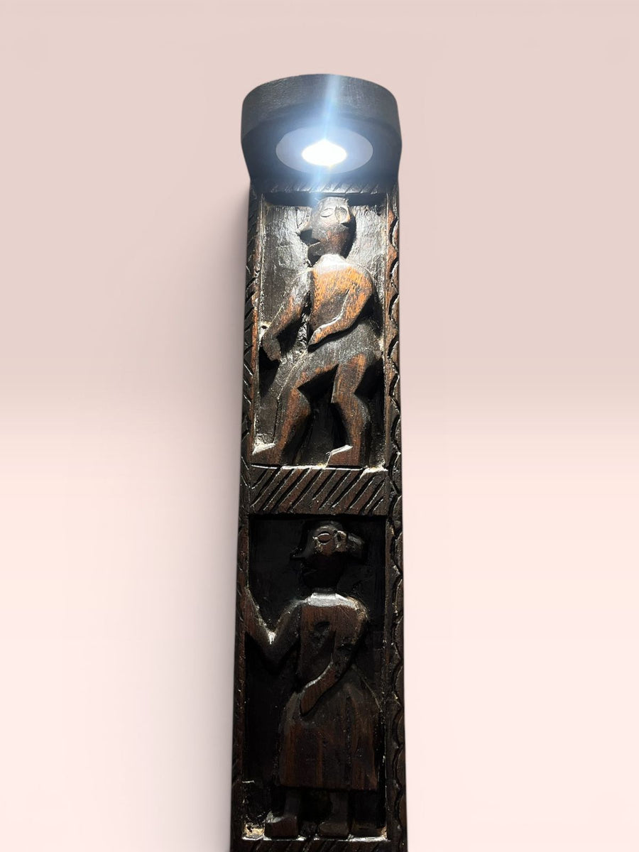 Wooden Vertical Panel with lights [pair]