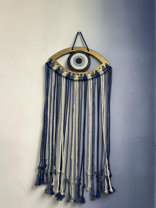 Evil Eye Macrame Wall Hanging