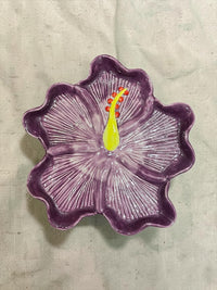 Hand-painted Hibiscus Trinket Dish
