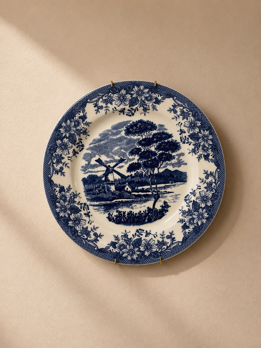 Blue Landscape Ceramic Wall Plate