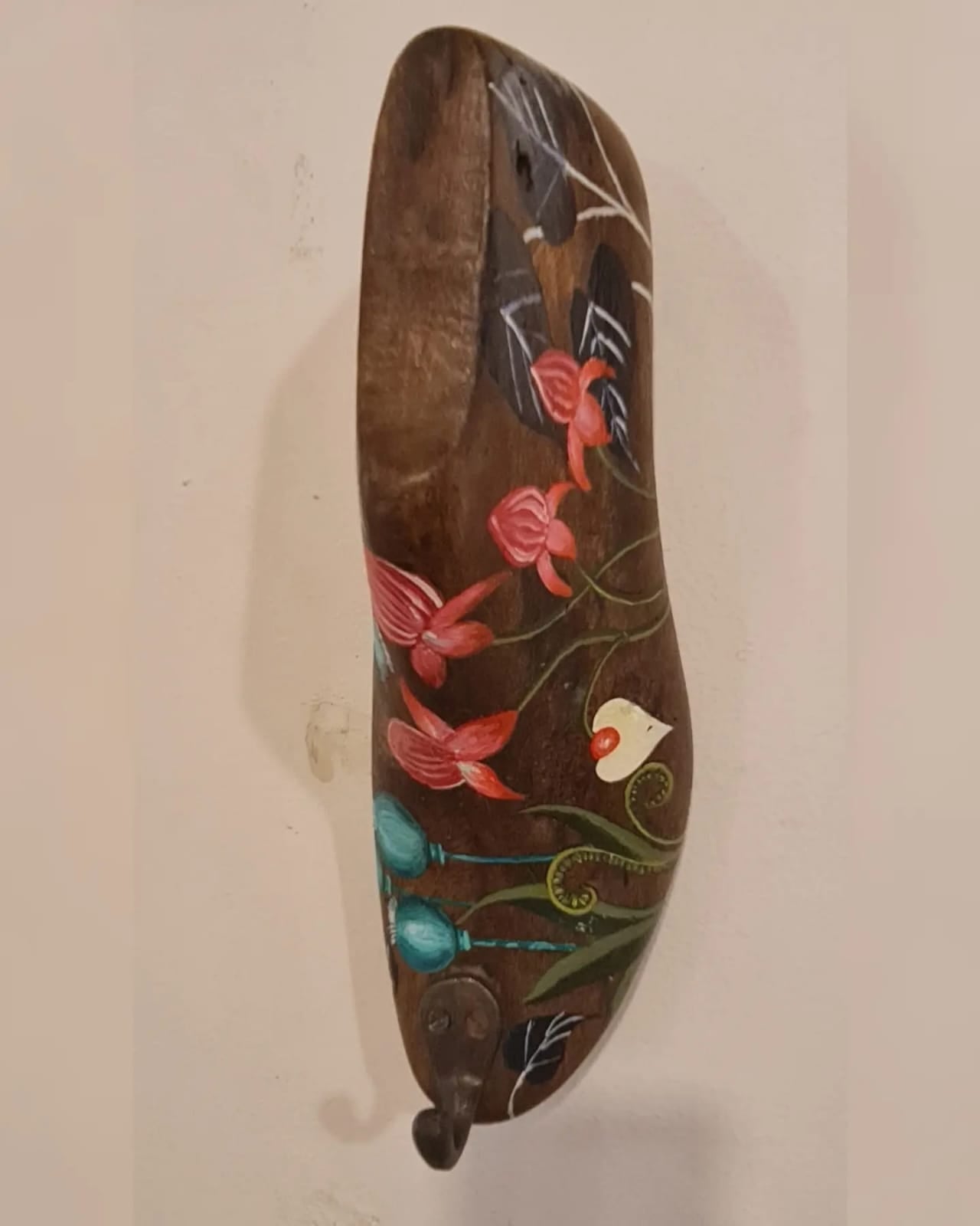 Wooden Painted Shoe Hook