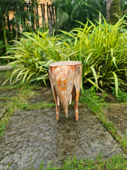 Iron Elephant Planter
