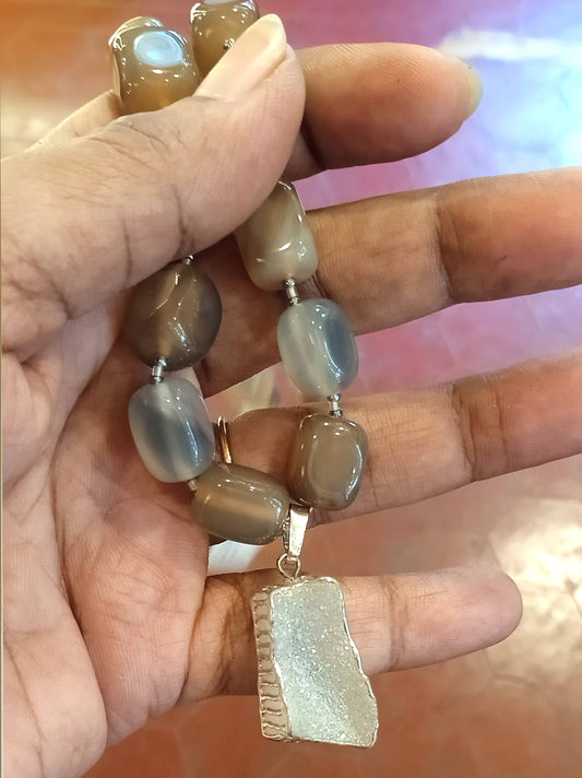 Agate Semiprecious Necklace