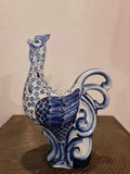 Blue Pottery Rooster