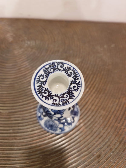 Blue Pottery Medium Candle Stand Each